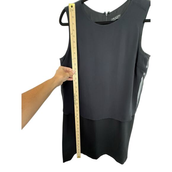 Rag & Bone Mini Dress Women 10 Black Chiffon Overlay Silk Classic LBD Modest - Picture 8 of 10